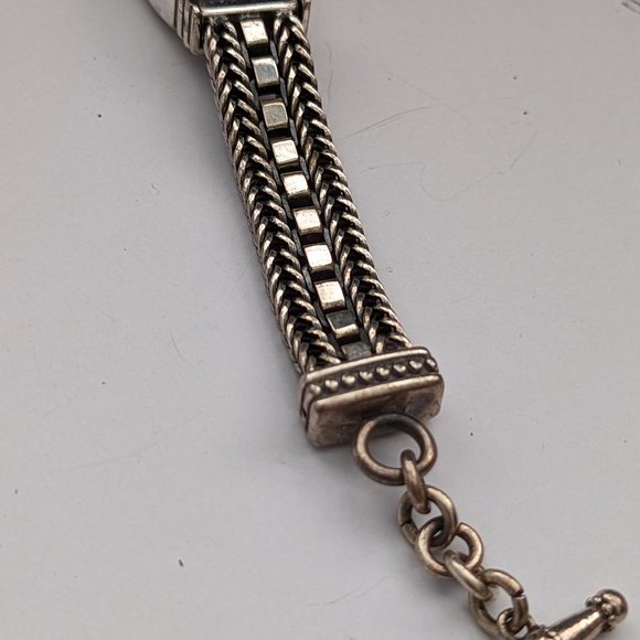 Vintage Sterling Silver Watch Bracelet Watch 925 Sterling Silver and is Working main image 9